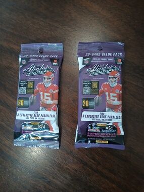 Panini Purple and Red Absolute Football Card Packs (2)